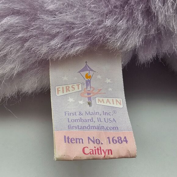 First & Main Teddy Bear Plush CAITLYN Pink & Lavender Stuffed Animal Toy 1684 8" - Picture 12 of 12